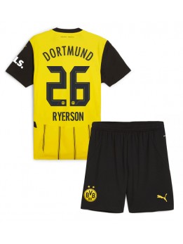 Borussia Dortmund Julian Ryerson #26 Heimtrikotsatz für Kinder 2024-25 Kurzarm (+ Kurze Hosen)